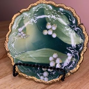 6” round hand-painted decorative plate